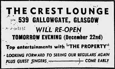 The Crest Advert Gallowgate